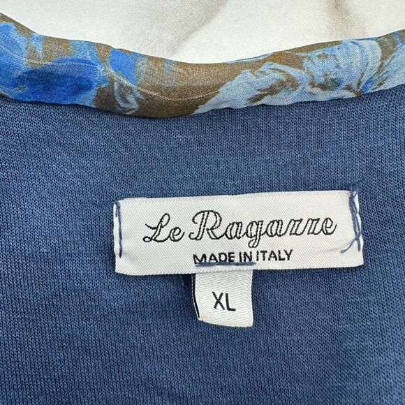 Le Ragazze Floral Maxi Dress XL Fit Flare Elastic Silk Blend Garden Party Fairy - Picture 6 of 16